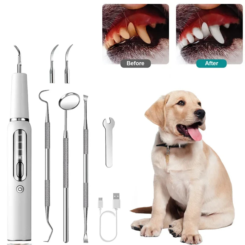 Ultrasonic Toothbrush for Dogs and Cats Removes Tartar and Plaque Pet Dental Care Kit Pet Tartar Remover Tooth Cleaning Tool