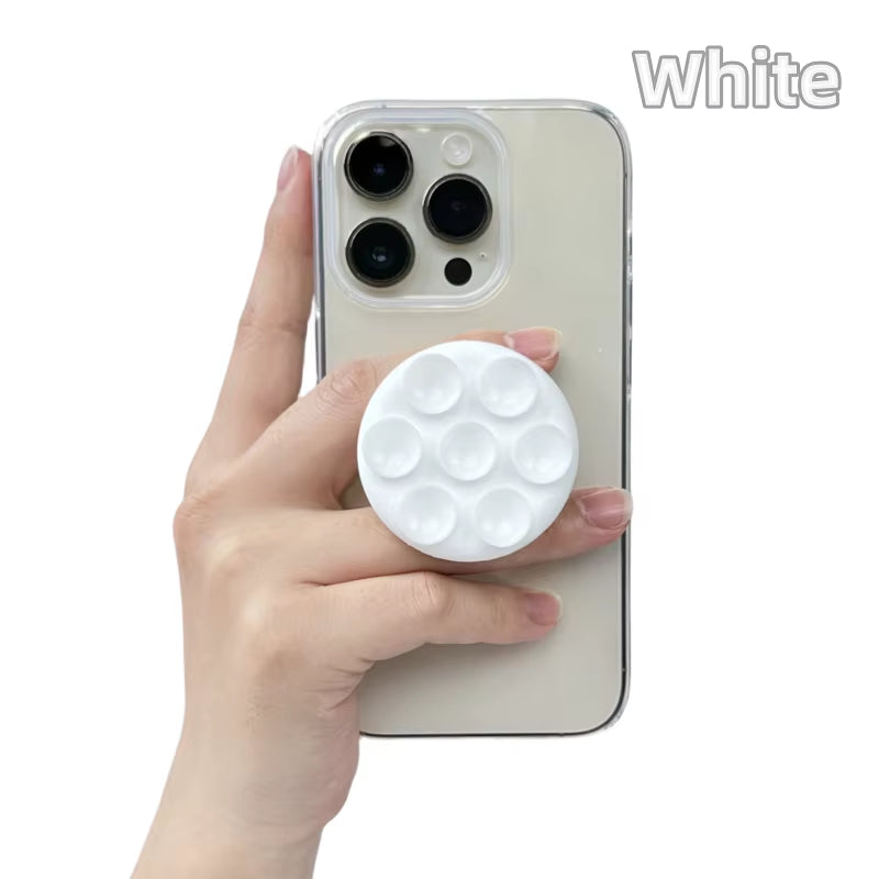 Round Silicone Suction Pad for Mobile Phone Samsung for Iphone Sticky Finger Grip Stand Sticker Suction Cup Phone Holder Griptok