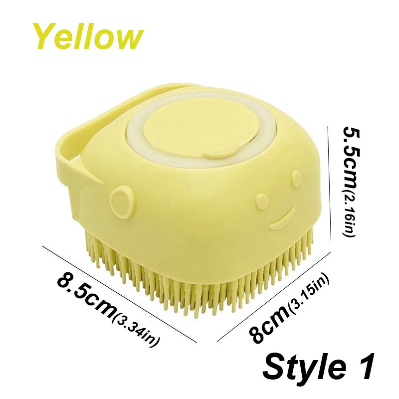 Pet Dog Silicone Bath Brush Cleaning Care Baby Baby Bath Massage Brushdog Brush Shampoo Massager Bath Brush Pet Supplies
