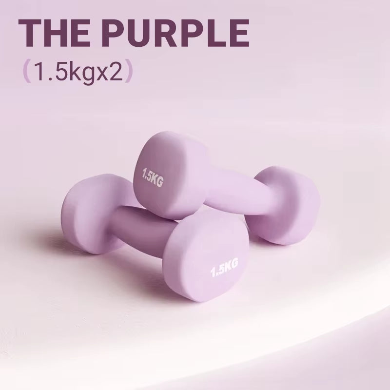 Women Dumbbells Fitness Household Equipment Colour Fitness Strength Exercise at Home Gym Equipment