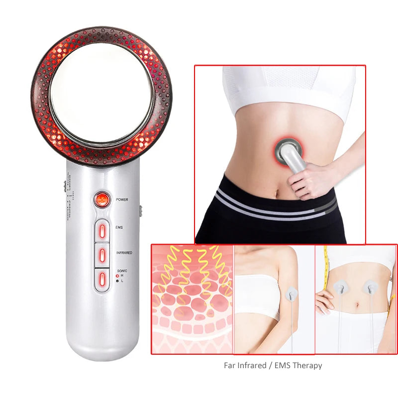 Ultrasonic Cavitation Machine EMS Body Slimming Massager Lipo Fat Burner Weight Loss Galvanic Infrared Ultrasonic Facial Lifting