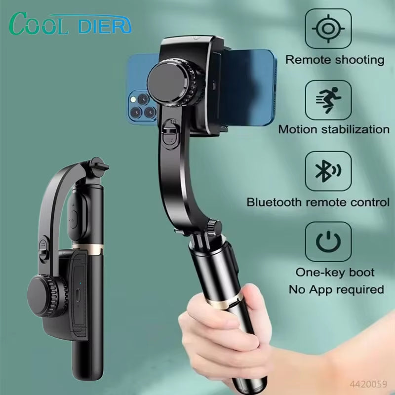 2023 NEW Phone Gimbal Stabilizer Wireless Bluetooth Selfie Stick Tripod Stabilizer Holder Bracket for Smartphone Live