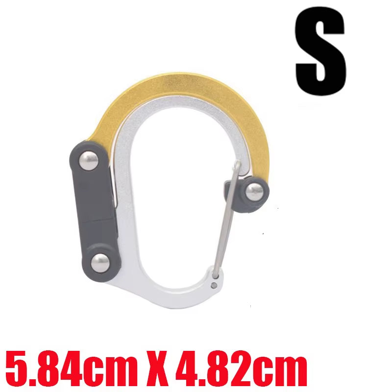 Hybrid Gear Clip - Carabiner Rotating Hook Clip Non-Locking Strong Clips for Camping Fishing Hiking Travel Backpack Out