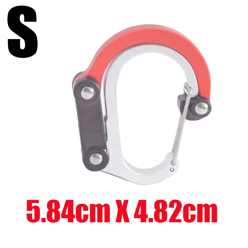 Hybrid Gear Clip - Carabiner Rotating Hook Clip Non-Locking Strong Clips for Camping Fishing Hiking Travel Backpack Out