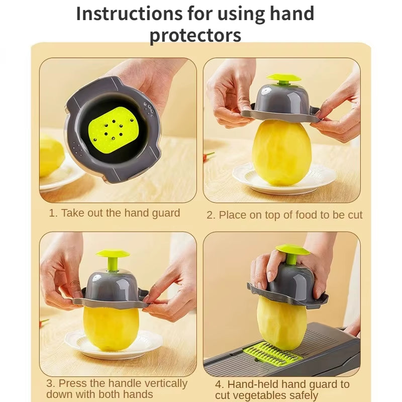 New 14/16 in 1 Multifunctional Vegetable Chopper Slicer Shredder with Basket Fruit Slicer Potato Shredder Carrot Grind Gadgets