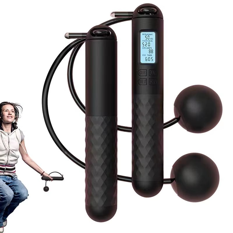 Weighted Skipping Rope Fitness Ropeless Jump Rope with Countersmart Cordless Counting Skipping Rope for Fitness Accessories