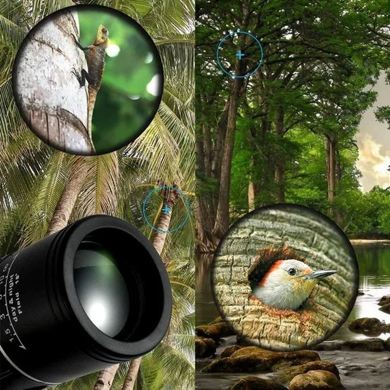 40X60/12X30 Zoomable Monocular HD Telescope Binoculars for Hunting Camping Hiking Travel Outdoor Sports