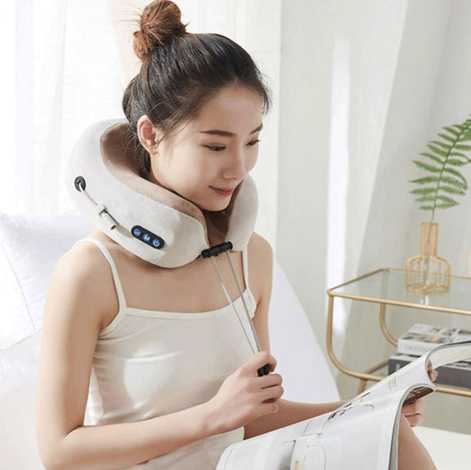 U Shaped Massage Pillow Neck Massage Device Electric Neck Massager Apparatus Shoulder Back Cervical Massager for Body Relaxation
