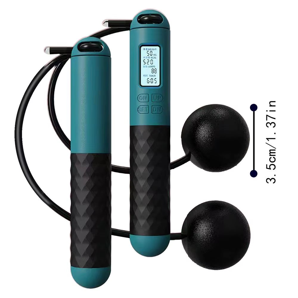 Weighted Skipping Rope Fitness Ropeless Jump Rope with Countersmart Cordless Counting Skipping Rope for Fitness Accessories