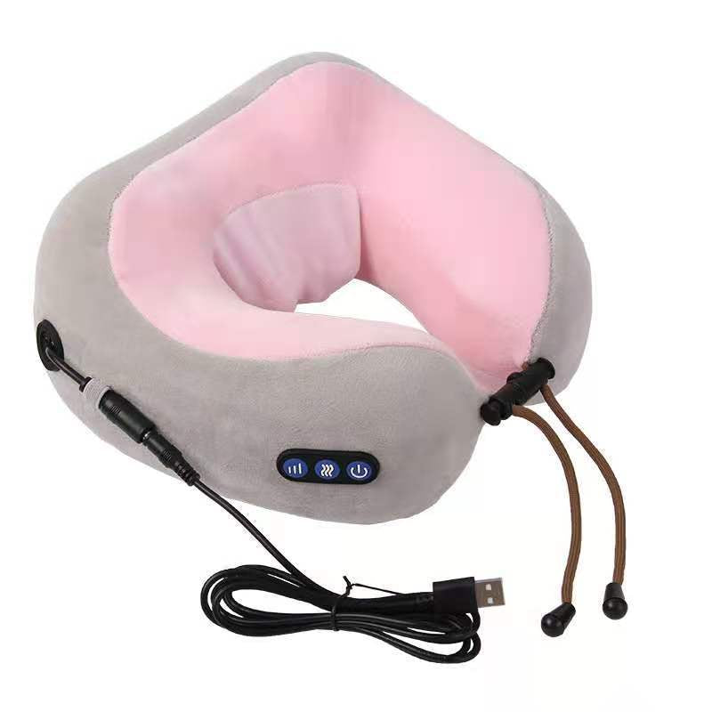 U Shaped Massage Pillow Neck Massage Device Electric Neck Massager Apparatus Shoulder Back Cervical Massager for Body Relaxation