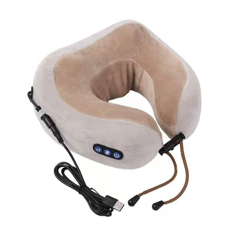 U Shaped Massage Pillow Neck Massage Device Electric Neck Massager Apparatus Shoulder Back Cervical Massager for Body Relaxation