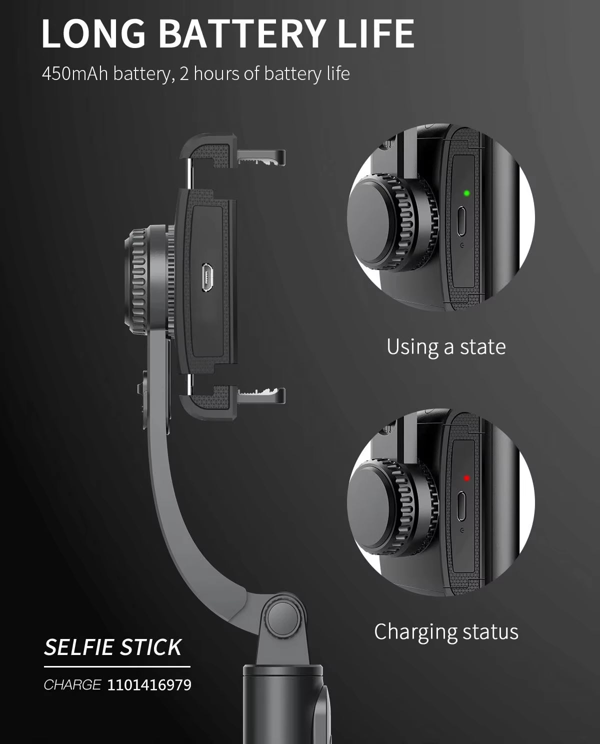 2023 NEW Phone Gimbal Stabilizer Wireless Bluetooth Selfie Stick Tripod Stabilizer Holder Bracket for Smartphone Live
