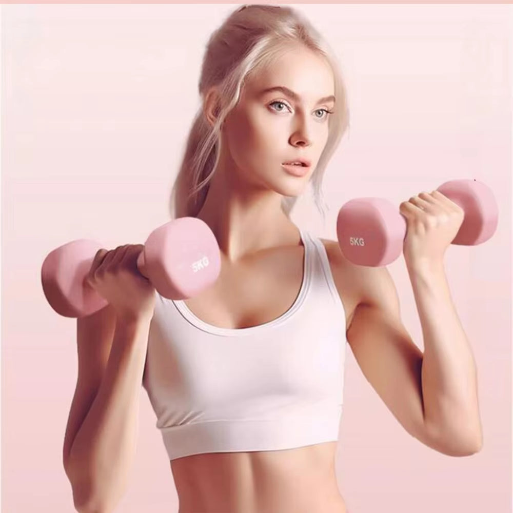 Women Dumbbells Fitness Household Equipment Colour Fitness Strength Exercise at Home Gym Equipment