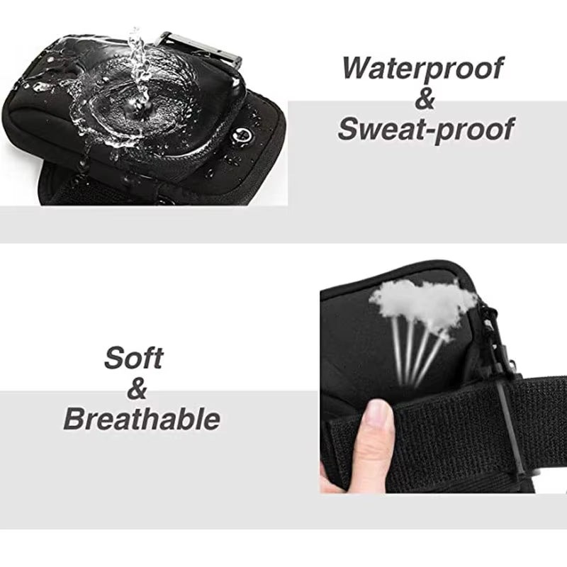 Universal 6.5'' Running Sport Armband Bag Waterproof Arm Bag Mobile Phone Bag Case Fitness Gym Arm Band for Iphone Samsung Huawe
