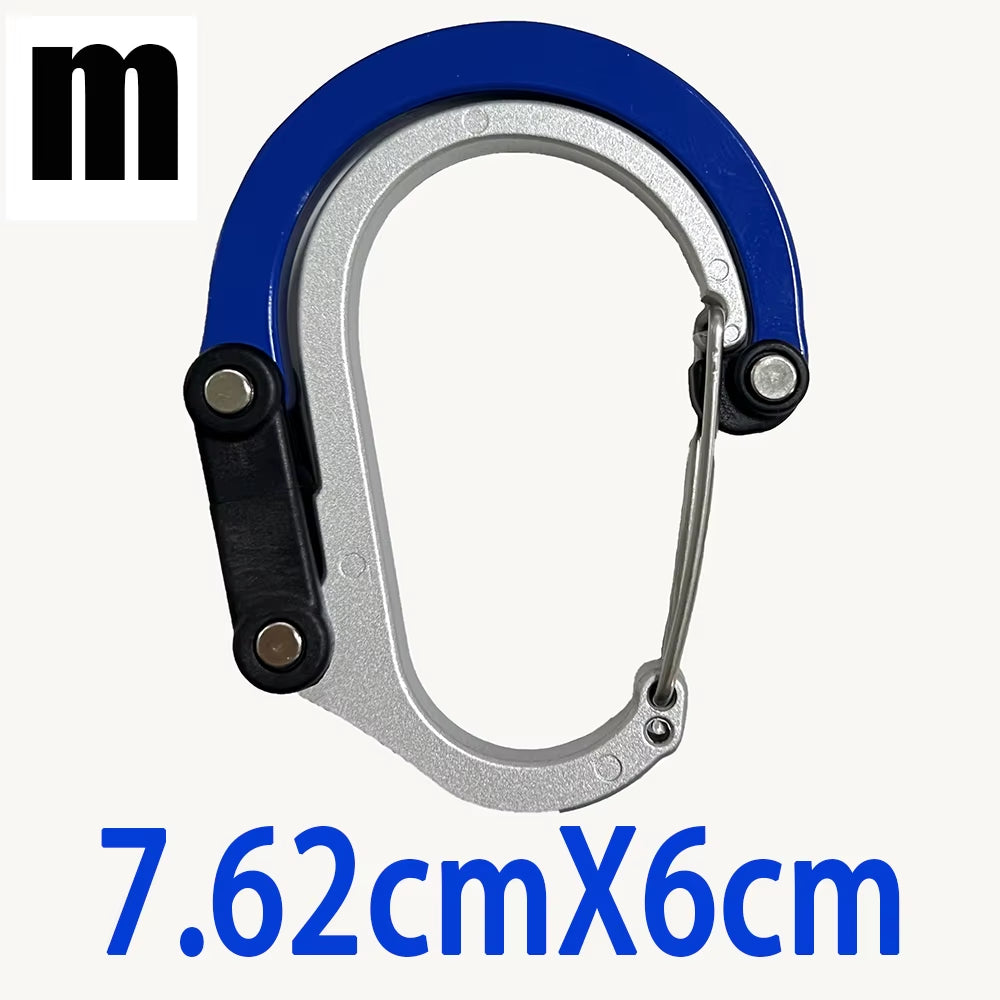 Hybrid Gear Clip - Carabiner Rotating Hook Clip Non-Locking Strong Clips for Camping Fishing Hiking Travel Backpack Out