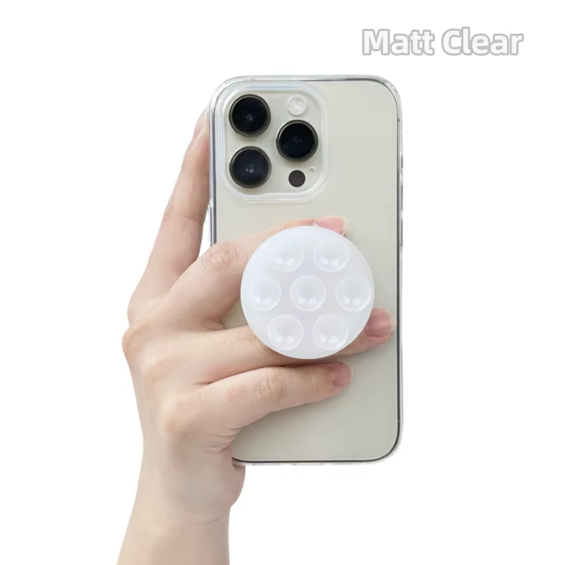 Round Silicone Suction Pad for Mobile Phone Samsung for Iphone Sticky Finger Grip Stand Sticker Suction Cup Phone Holder Griptok