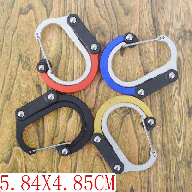 Hybrid Gear Clip - Carabiner Rotating Hook Clip Non-Locking Strong Clips for Camping Fishing Hiking Travel Backpack Out