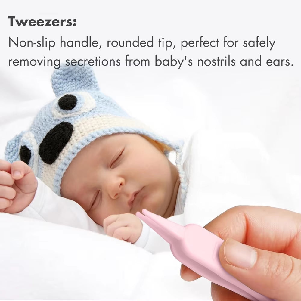 Baby Nail Kit, 4-In-1 Baby Nail Care Set with Cute Case, Newborn Nail Clippers, Scissors & Tweezers, Baby Essential Care Tools