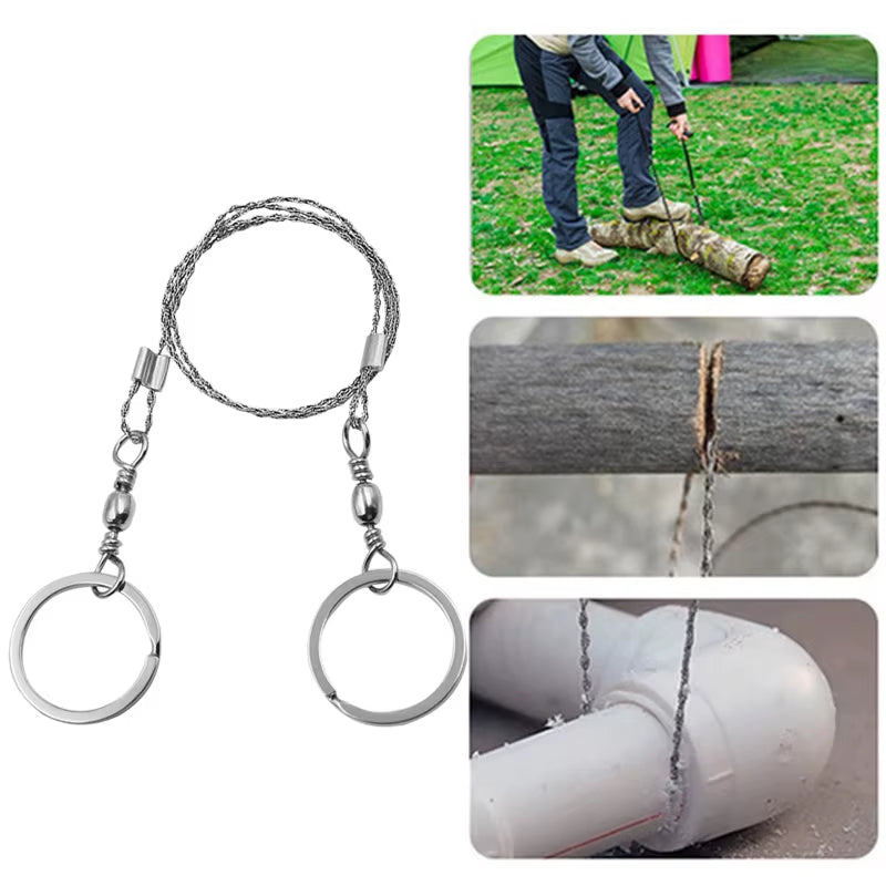 Manual Chain Saw Wire Saw Scroll Outdoor Emergency Travel Survival Tool 1Pcs Stainless Steel