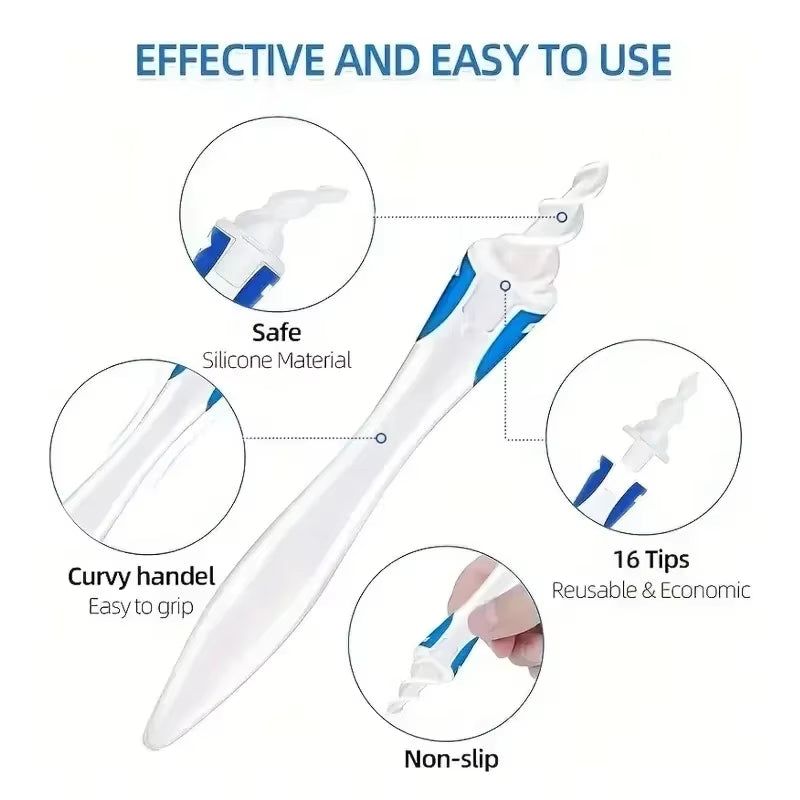 New Hot Ear Wax Spiral Silicon Removal Reusable Earwax Cleaner Care Soft Ears Cares Health Tools for Baby Essentials Baby Care