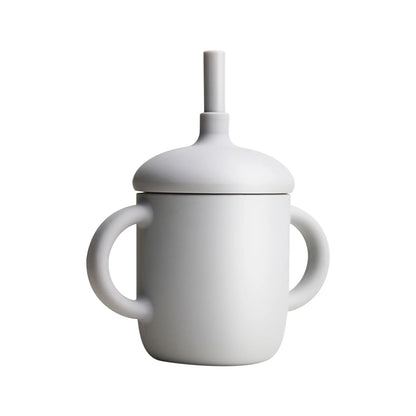 Clearance Silicone Baby Sippy Cup and Training Cup,Soft Spout and Handles Easy Grip Leak-Proof Design3 Stages Training Cup Straw Cup for Babies 6-12 Months and Toddlers
