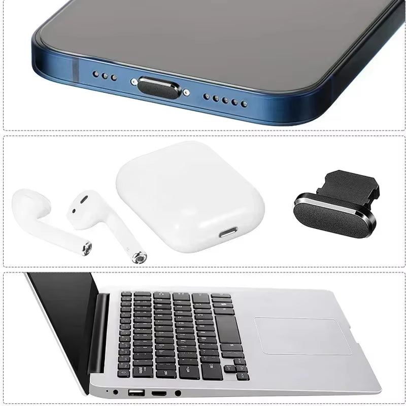 Mobile Phone Charging Port Dust Plug for Iphone 16 15 14 13 Pro Max Port Cleaner Kit Computer Keyboard Cleaner Tool Clean Brush