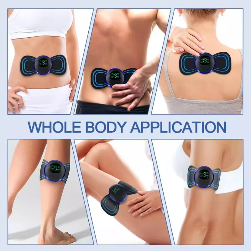 Neck Rechargeable Massager Electric Neck Massage EMS Cervical Vertebra Massage Patch for Shoulder Relaxation Gift