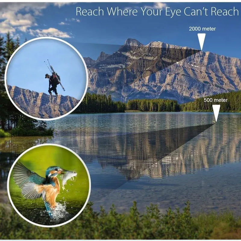 40X60/12X30 Zoomable Monocular HD Telescope Binoculars for Hunting Camping Hiking Travel Outdoor Sports