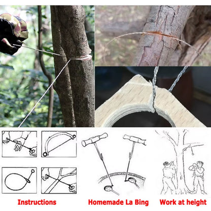 Manual Chain Saw Wire Saw Scroll Outdoor Emergency Travel Survival Tool 1Pcs Stainless Steel