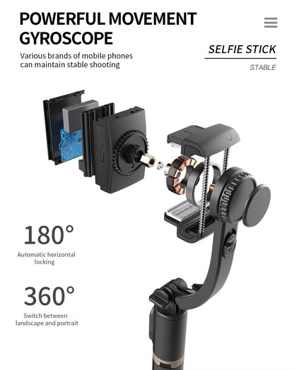 2023 NEW Phone Gimbal Stabilizer Wireless Bluetooth Selfie Stick Tripod Stabilizer Holder Bracket for Smartphone Live