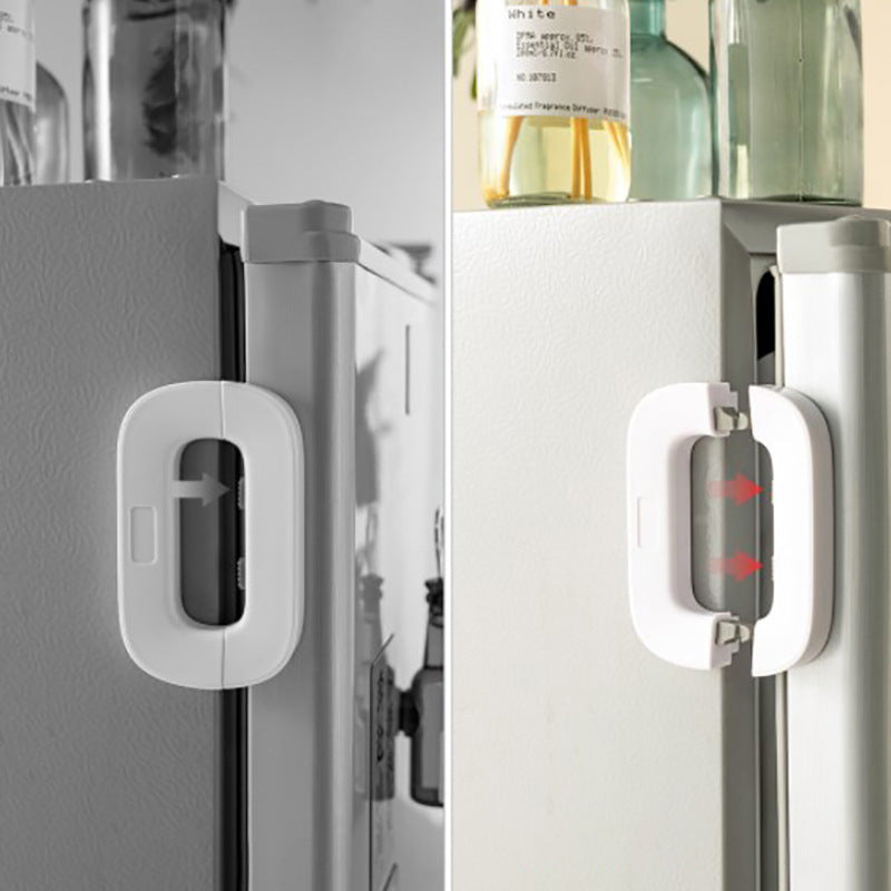 Household Refrigerator Lock Freezer Door Lock Toddler Children'S Cabinet Safety Lock Baby Anti-Pinching Safety for Baby Kitchen Gadgets